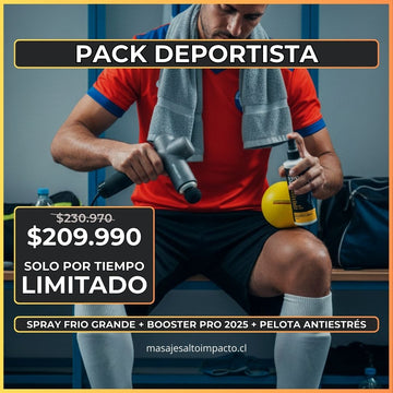 Pack Deportista = Spray Frio 250ml + Booster Pro 2025 + Pelota Antiestrés