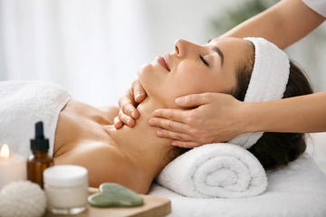 Masaje facial para soltar mandíbula y cuello