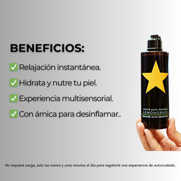 Aceite para masajes - lemongrass y árnica – 250ml